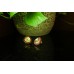 Silver Kundan Red Stone Studs with White Zircon